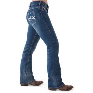 Cowgirl Tuff Co Women's Bootcut Distressed Blue Jeans , W:29 Cotton Blend, NWT